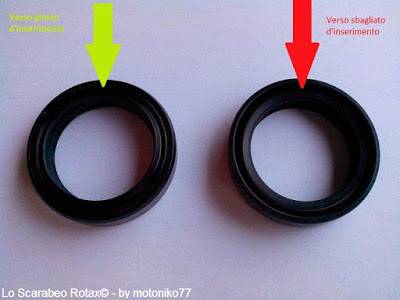 verso paraolio forcella showa scarabeo rotax 125 150 200