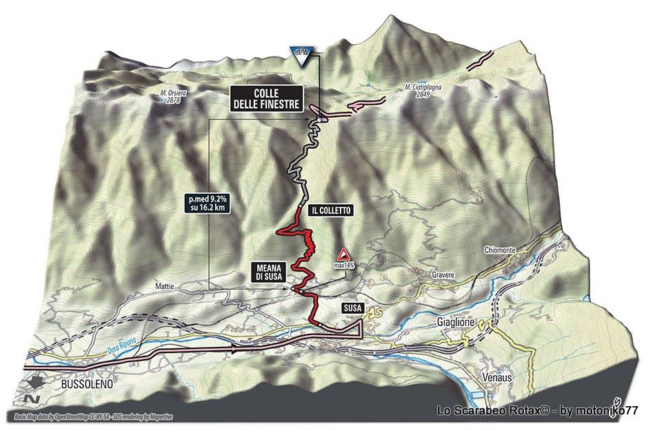 altimetria colle delle finestre
