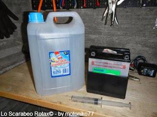 manutenzione batteria scarabeo rotax 125 150 200
