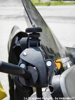 montaggio fotocamera moto scooter