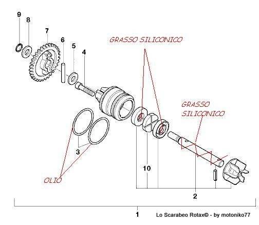pompa acqua Scarabeo Rotax 125 150 200