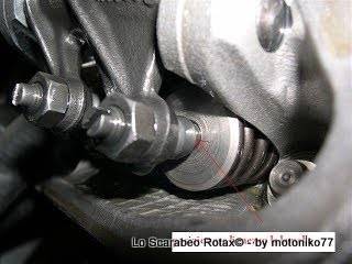 regolazione valvole scarabeo rotax