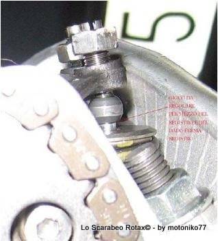 regolazione valvole scarabeo rotax