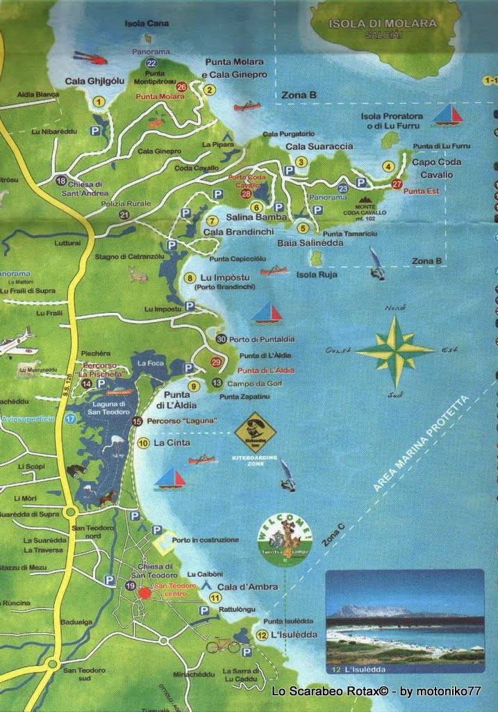 mappa spiagge san Teodoro