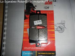 pastiglie freno posteriore scarabeo rotax 125 150 200